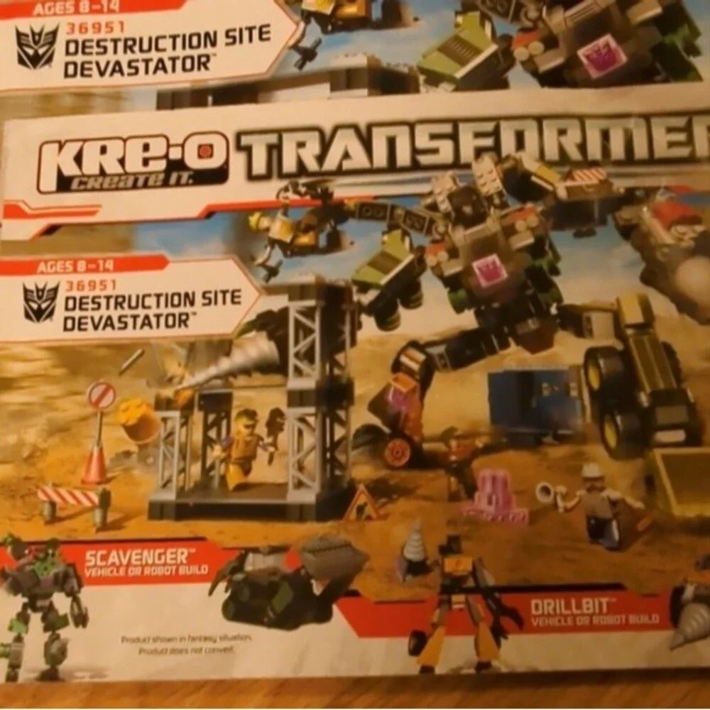 Kre-o Transformers Destruction Site Devastator 36951 Instruction Booklets